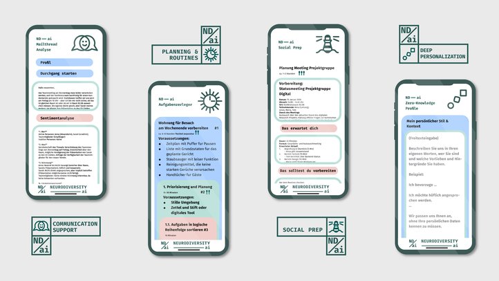 Insight into the front end of the Neurodiversity AI app
