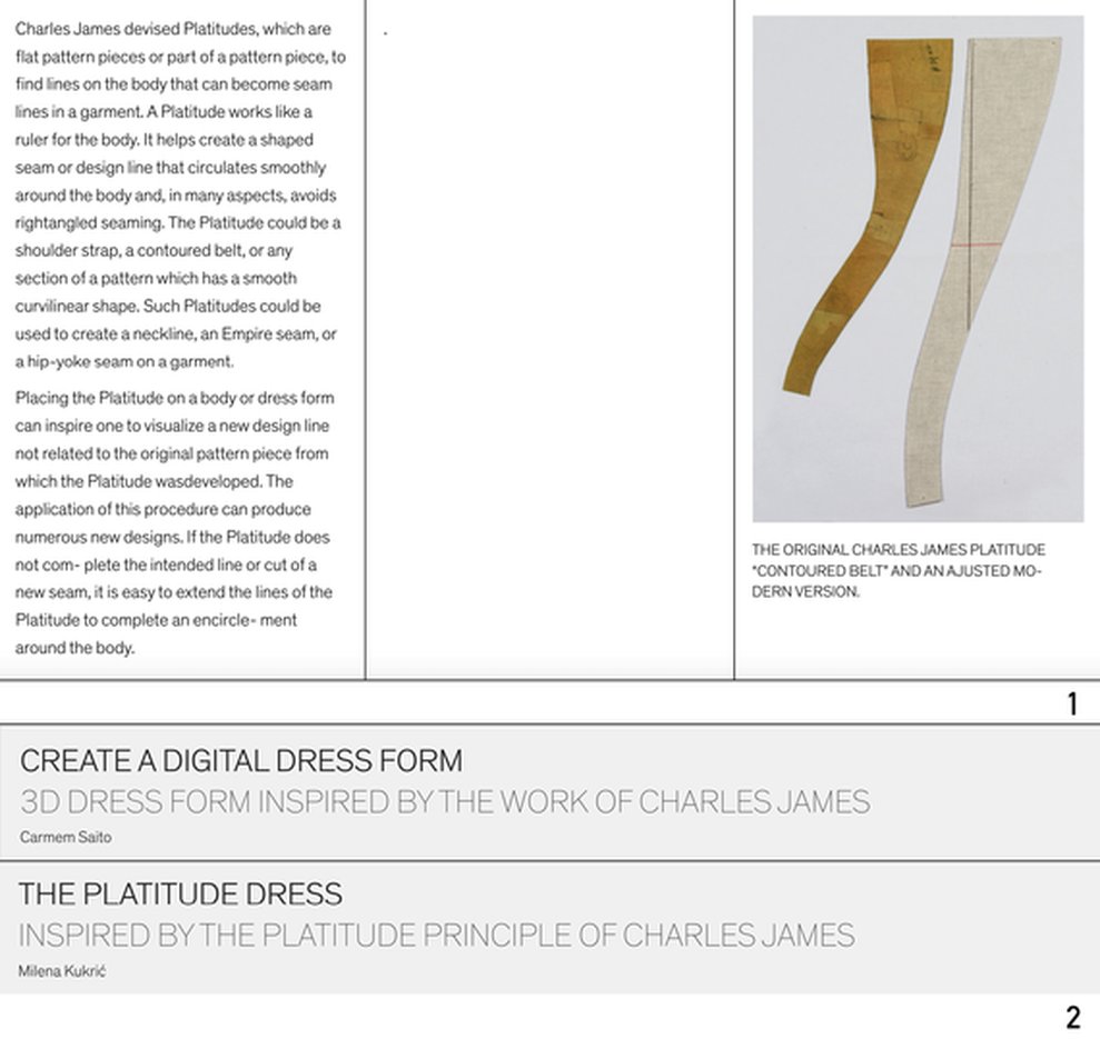 Example page from The Dynamic Archive on Platitudes by Charles James with pattern detail.
